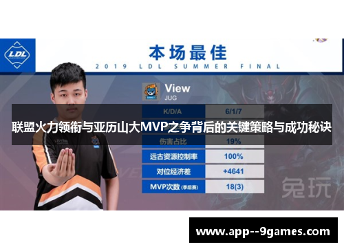 联盟火力领衔与亚历山大MVP之争背后的关键策略与成功秘诀